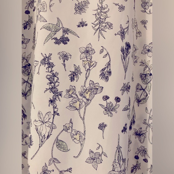 NWTS Joe Fresh White Floral Long Sleeve Dress Flower Print Spring Dress Size M - Picture 5 of 7